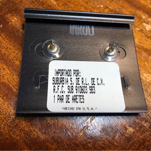 Vintage STUD EARRINGS Made USA New Passini - Picture 4 of 4